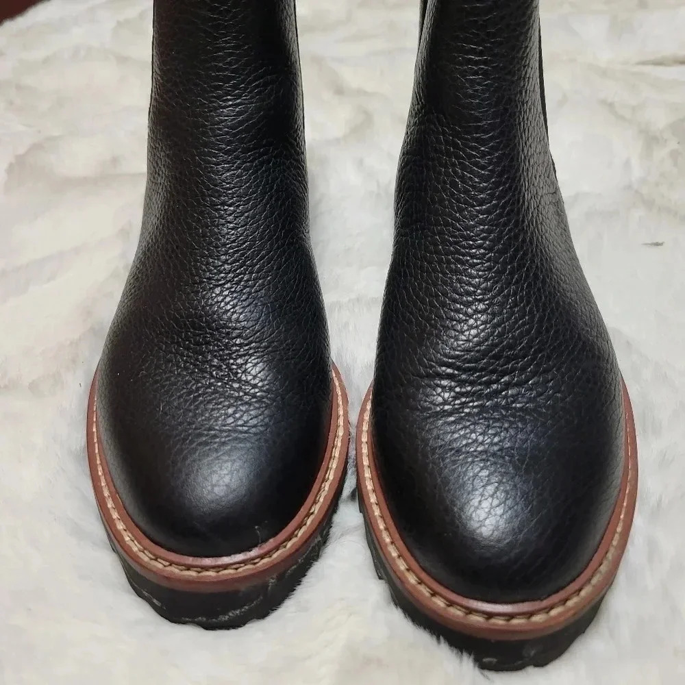 MADEWELL The Citywalk Lugsole Chelsea Boot In Leather Black Size 6 - Picture 8 of 11
